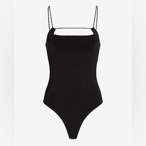 Body Contour Compression Silky Strappy Front Thong Bodysuit